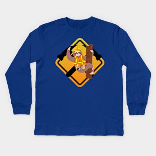 Slow and Steady Construction Kids Long Sleeve T-Shirt